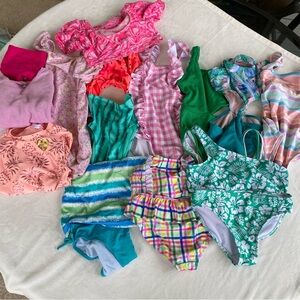 Girls Colorful Assorted Swimsuits Bundle- 10/12
